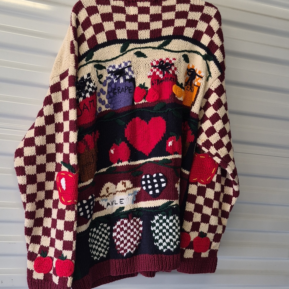 Vintage 90s Eagles Eye Sweater LG APPLE CIDER XL - Picture 4 of 4